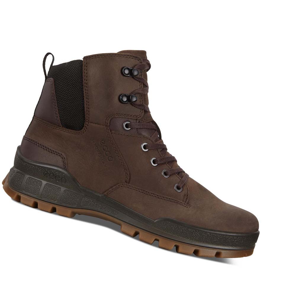 Men\'s Ecco Track 25 Mid Hm Pl Boots Coffee | Canada 453WNB